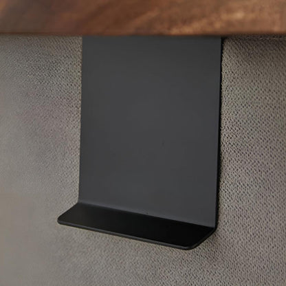 Sofa Armrest Tray Solid Wood Walnut Adjustable Clip-On