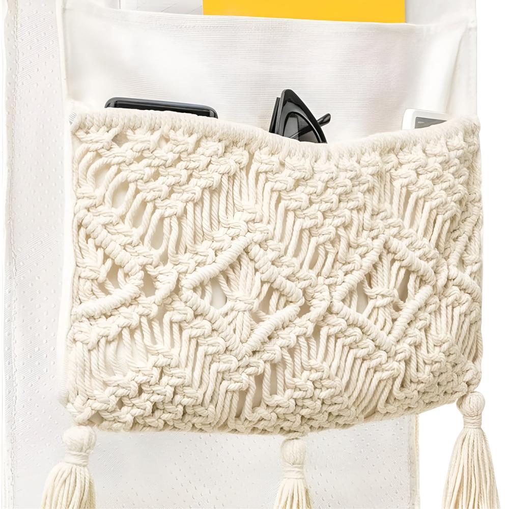 Sofa Caddy Handmade Boho Four-Pocket Non-Slip