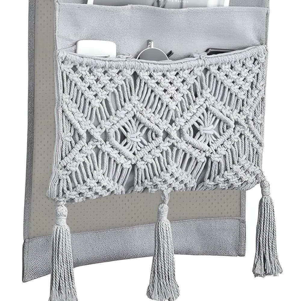 Sofa Caddy Handmade Boho Four-Pocket Non-Slip
