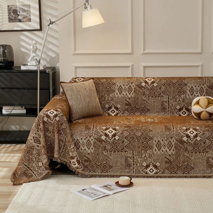 Sofa Cover Bohemian Geometric Thick Chenille Machine Washable