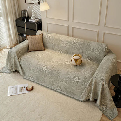 Sofa Cover Bohemian Geometric Thick Chenille Machine Washable