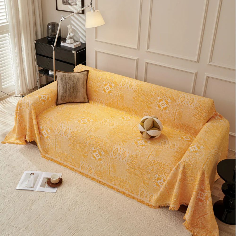 Sofa Cover Bohemian Geometric Thick Chenille Machine Washable