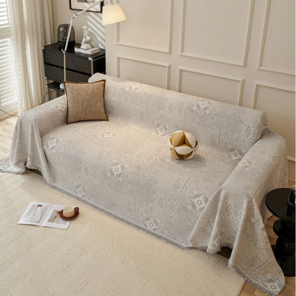 Sofa Cover Bohemian Geometric Thick Chenille Machine Washable