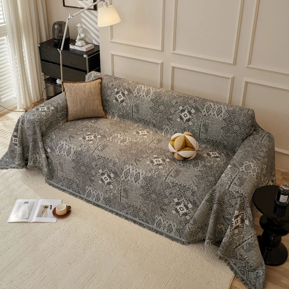 Sofa Cover Bohemian Geometric Thick Chenille Machine Washable