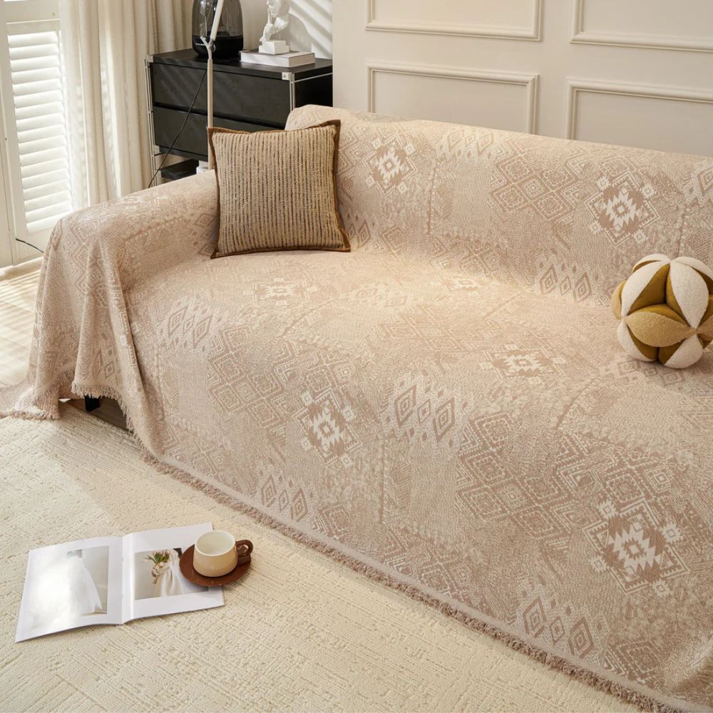 Sofa Cover Bohemian Geometric Thick Chenille Machine Washable