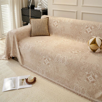 Sofa Cover Bohemian Geometric Thick Chenille Machine Washable