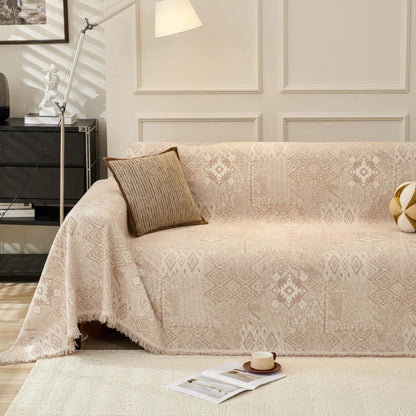 Sofa Cover Bohemian Geometric Thick Chenille Machine Washable