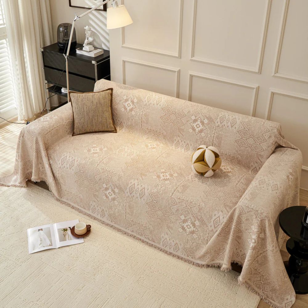Sofa Cover Bohemian Geometric Thick Chenille Machine Washable