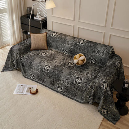 Sofa Cover Bohemian Geometric Thick Chenille Machine Washable