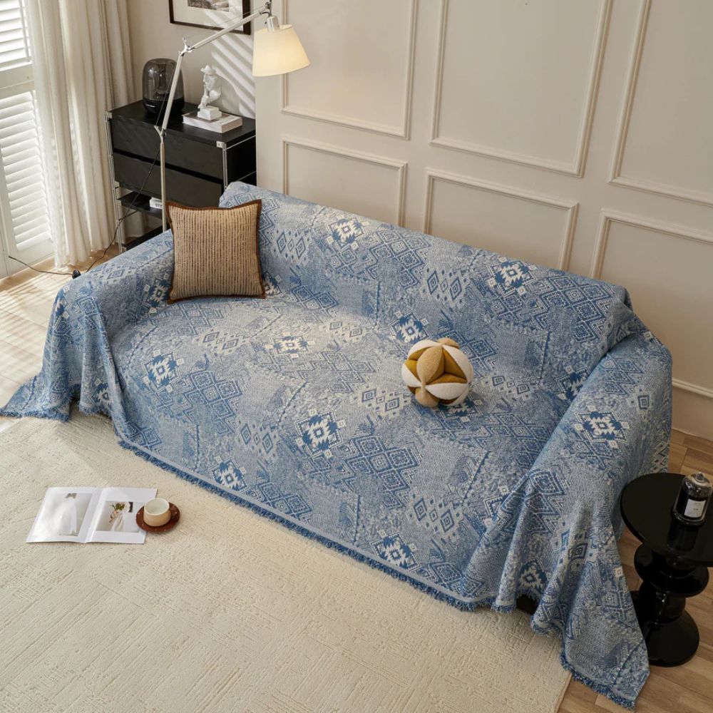 Sofa Cover Bohemian Geometric Thick Chenille Machine Washable
