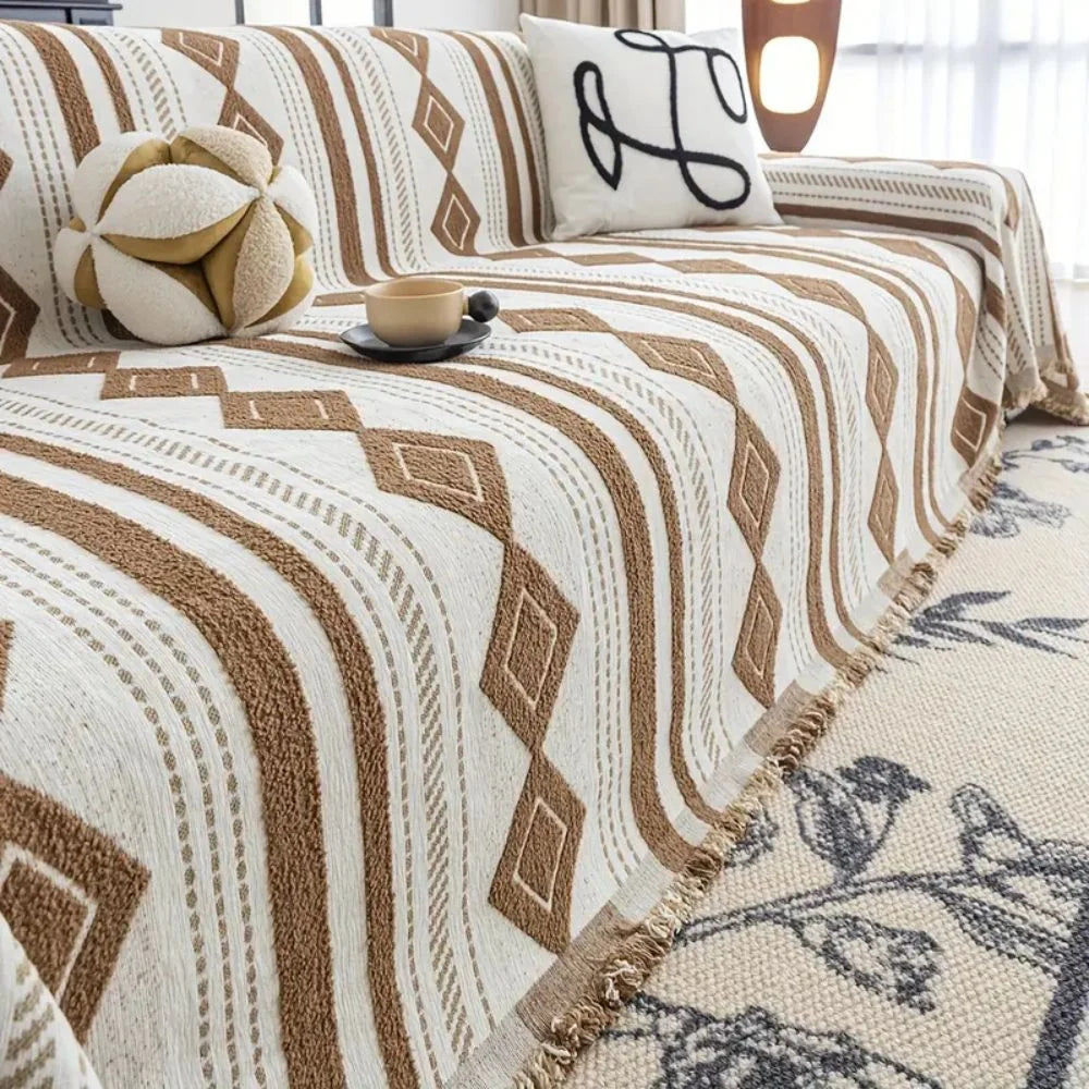 Sofa Cover Boho Microfiber Machine Washable