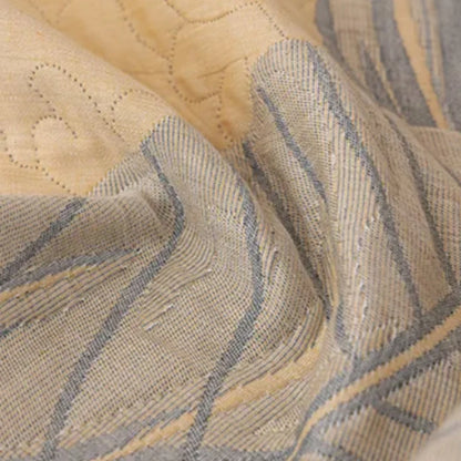 Sofa Cover Breathable Cotton Gauze Leaf Pattern Machine Washable