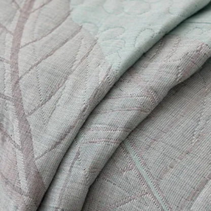 Sofa Cover Breathable Cotton Gauze Leaf Pattern Machine Washable