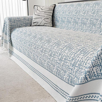 Sofa Cover Breathable Microfiber & Reversible Sketch Design