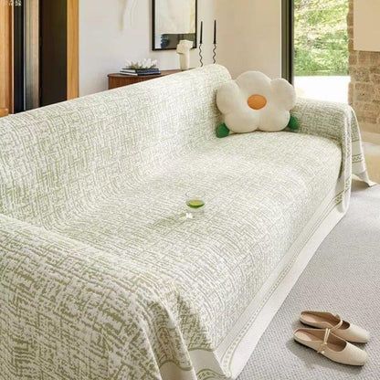 Sofa Cover Breathable Microfiber & Reversible Sketch Design