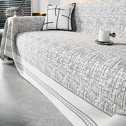 Sofa Cover Breathable Microfiber & Reversible Sketch Design