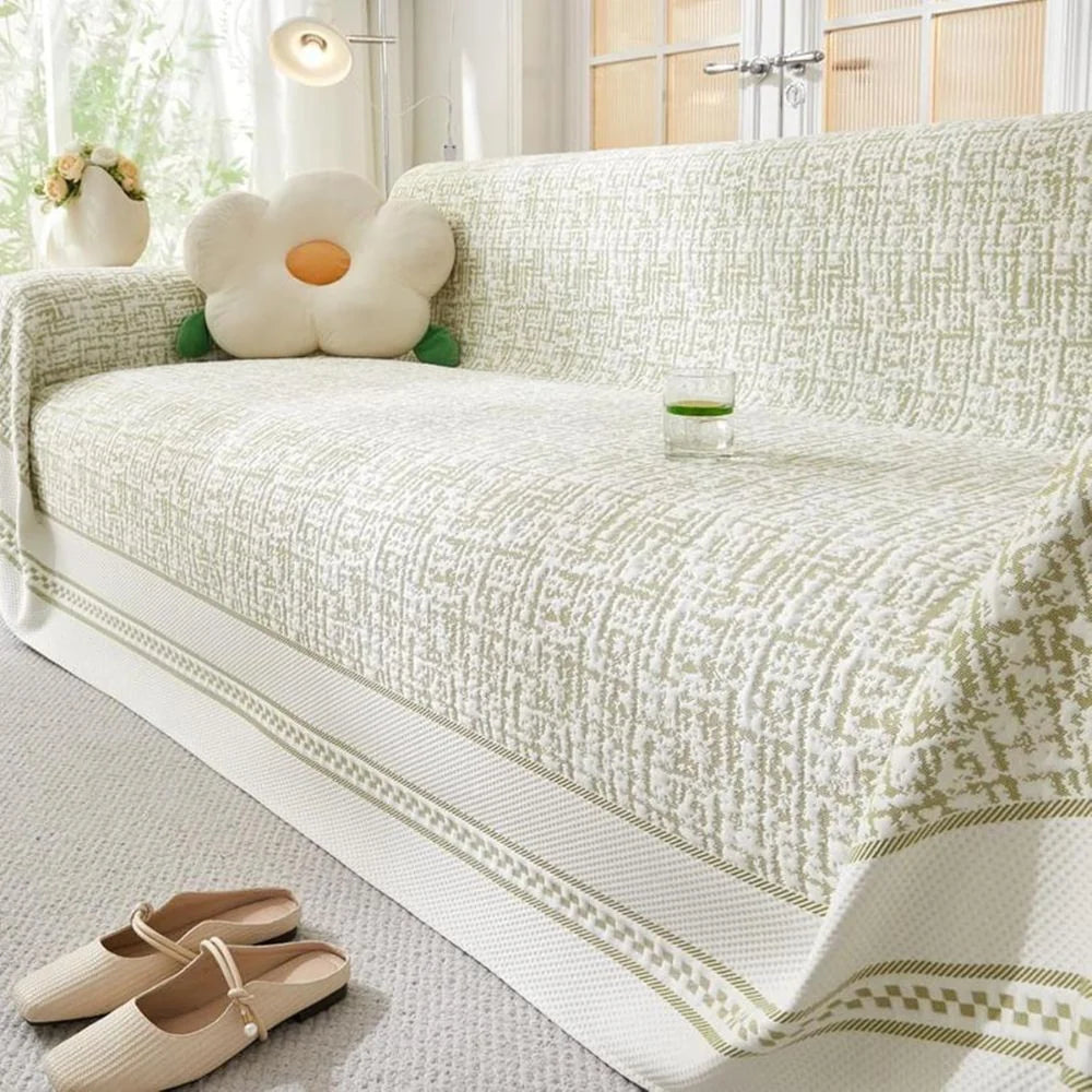 Sofa Cover Breathable Microfiber & Reversible Sketch Design