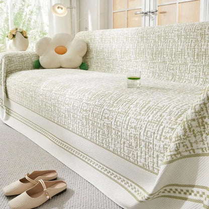 Sofa Cover Breathable Microfiber & Reversible Sketch Design