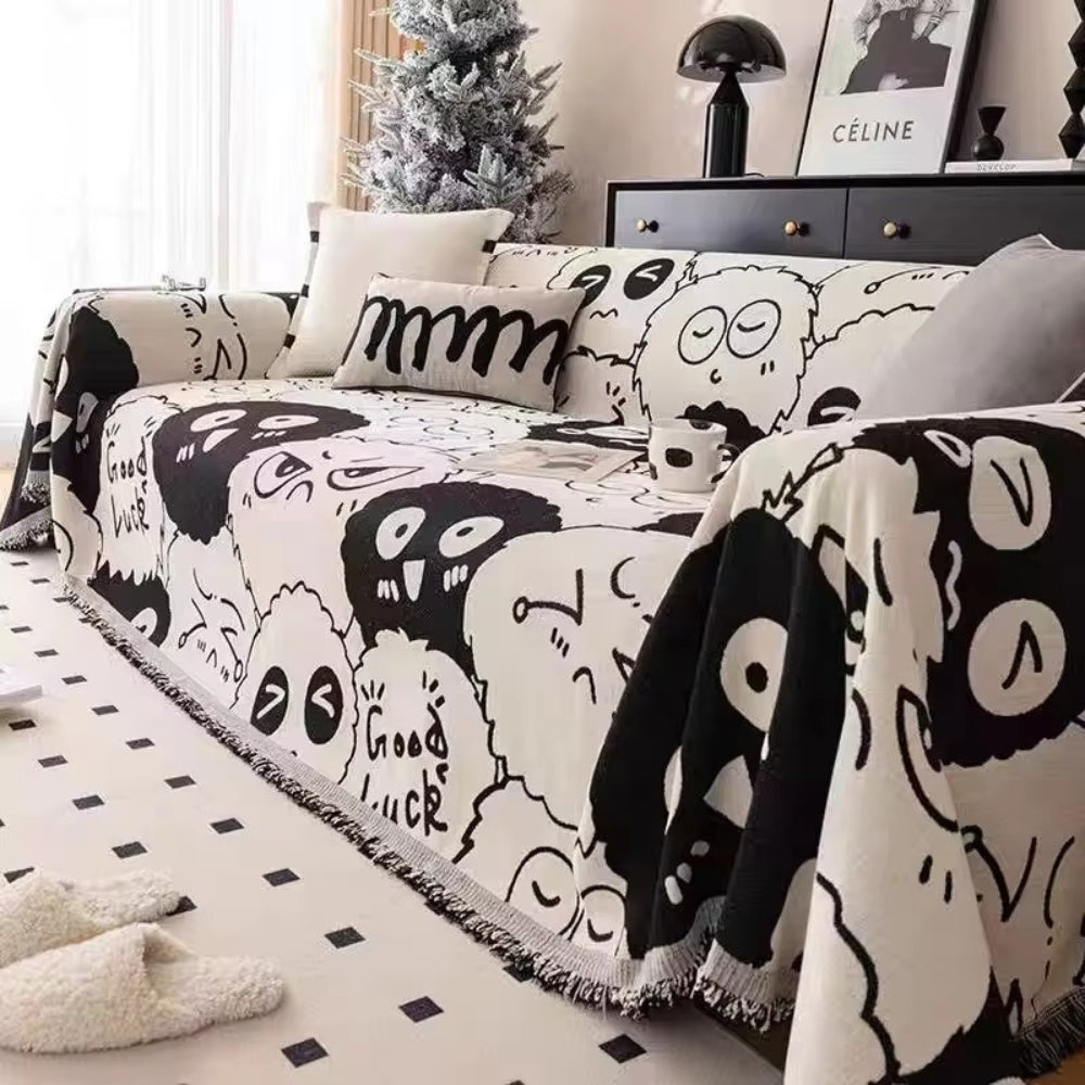 Sofa Cover Chenille Cartoon Machine Washable