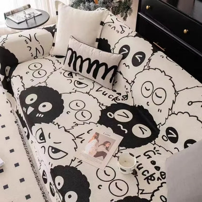 Sofa Cover Chenille Cartoon Machine Washable