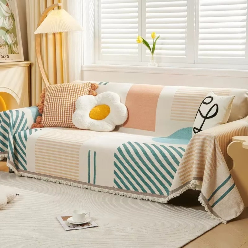Sofa Cover Chenille Geometric Non-Slip & Machine Washable
