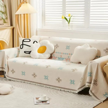 Sofa Cover Chenille Geometric Non-Slip & Machine Washable