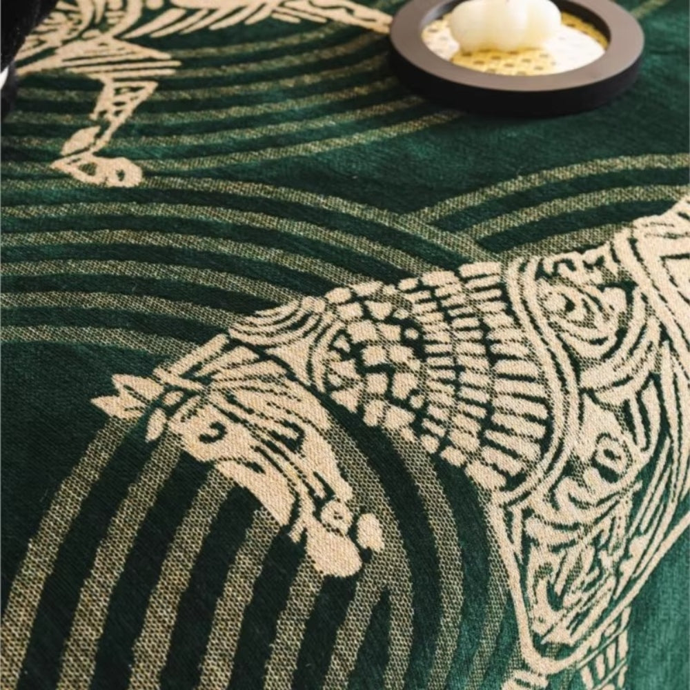 Sofa Cover Chenille Horse Pattern Machine Washable & Anti-Slip