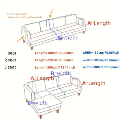 Sofa Cover Chenille Jacquard Non-Slip & Machine Washable
