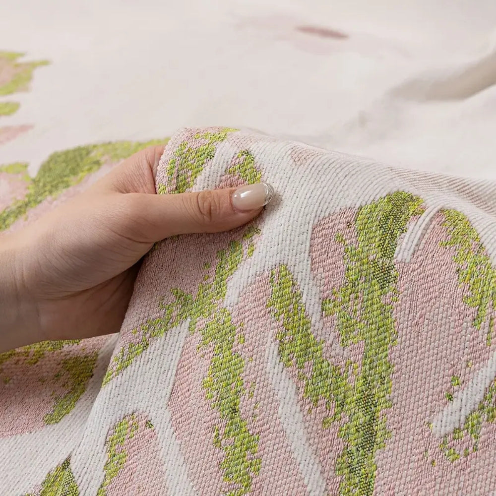 Sofa Cover Chenille Leaf Pattern Non-Slip Machine Washable