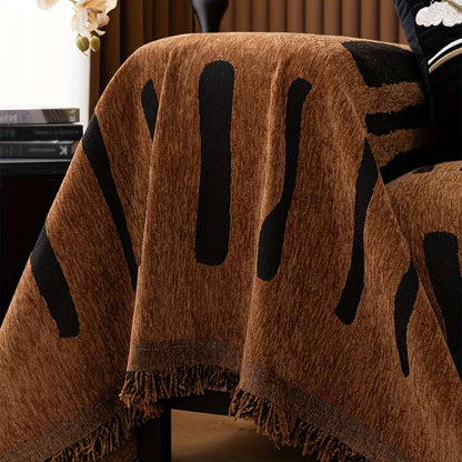 Sofa Cover Chenille Microfiber Blend Tribal Pattern Machine Washable