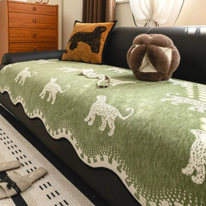 Sofa Cover Chenille Microfiber Non-Slip