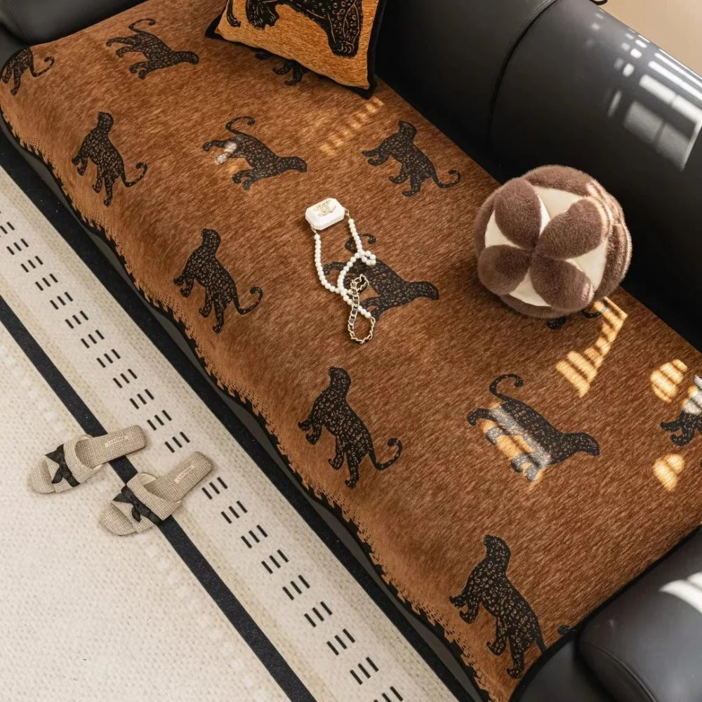 Sofa Cover Chenille Microfiber Non-Slip