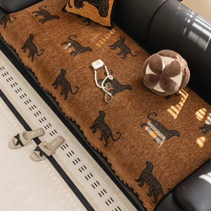 Sofa Cover Chenille Microfiber Non-Slip