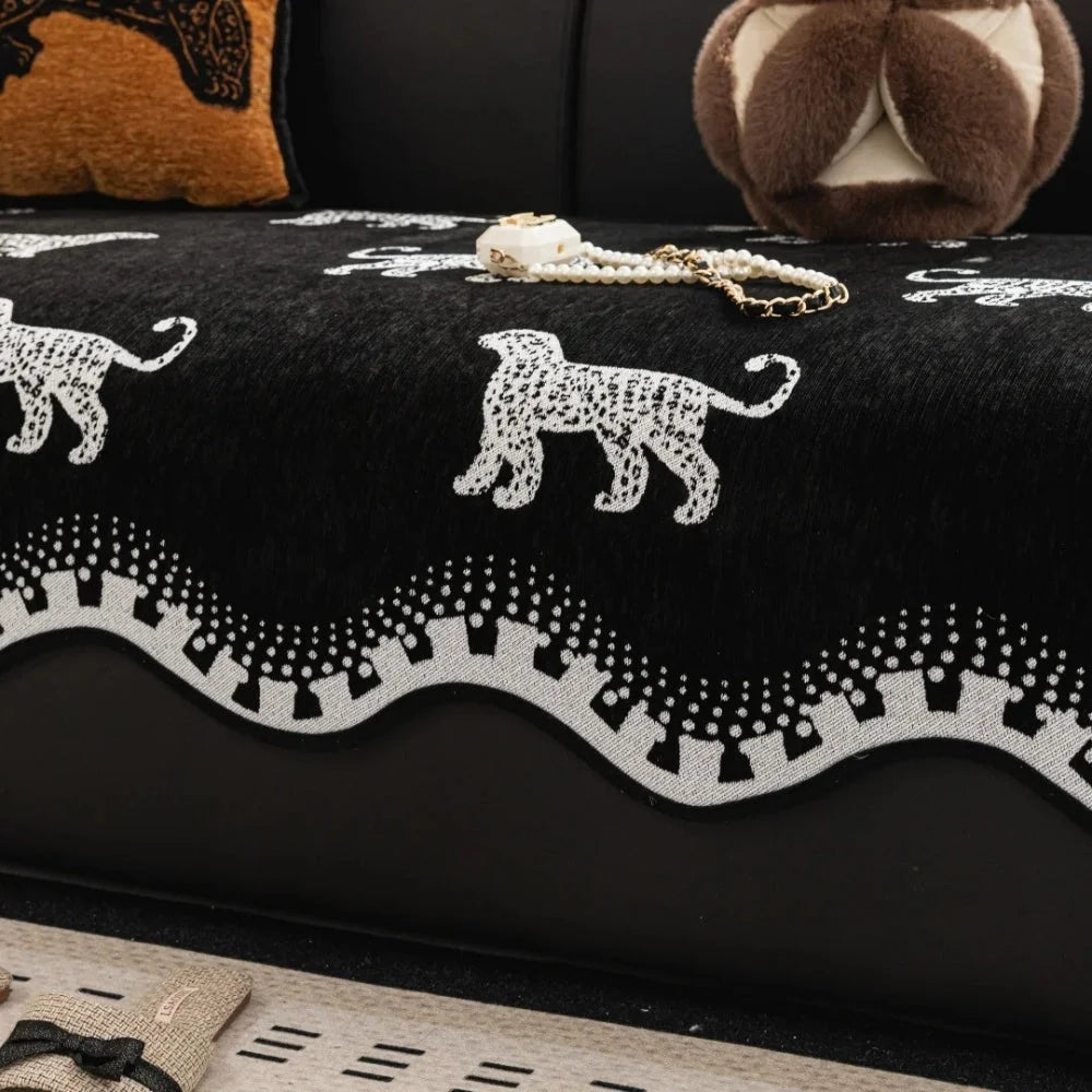 Sofa Cover Chenille Microfiber Non-Slip