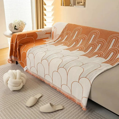 Sofa Cover Chenille Rainbow Arches Pet-Friendly & Machine Washable