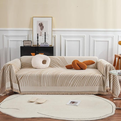Sofa Cover Chenille Wave Pattern Machine Washable