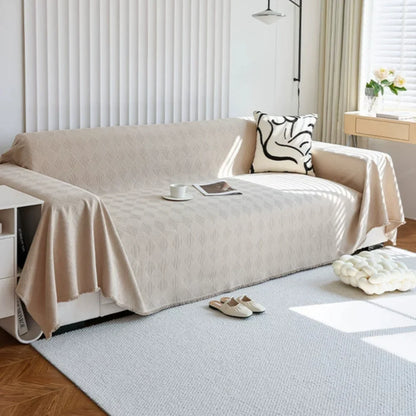 Sofa Cover Diamond Grid Chenille Pet Hair Resistant