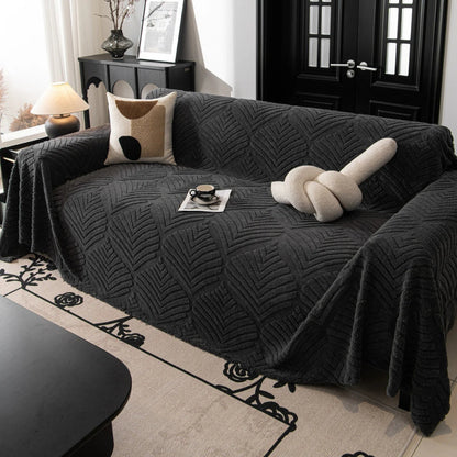 Sofa Cover Herringbone Fleece Cotton Blend Machine Washable