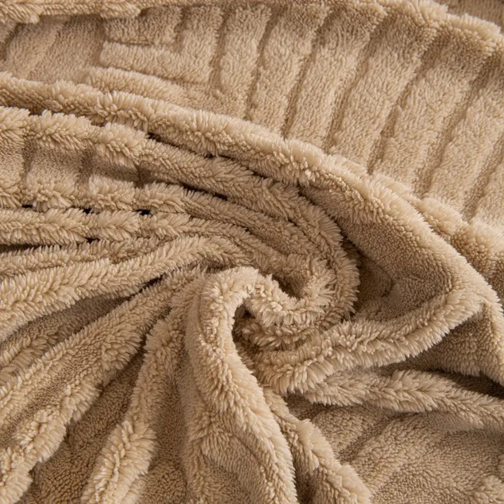 Sofa Cover Herringbone Fleece Cotton Blend Machine Washable