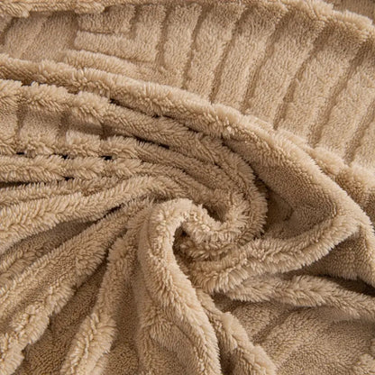 Sofa Cover Herringbone Fleece Cotton Blend Machine Washable