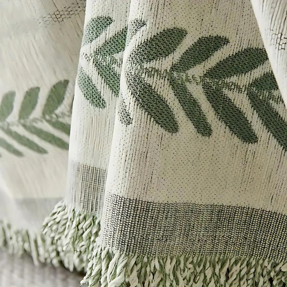 Sofa Cover Jacquard & Tassel Stain-Resistant