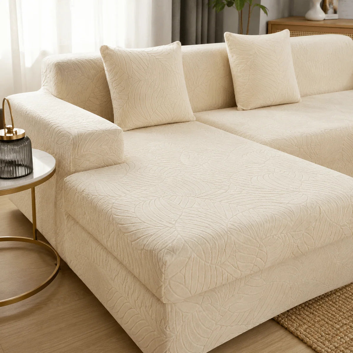 Sofa Cover L-Shaped Machine Washable Polyester