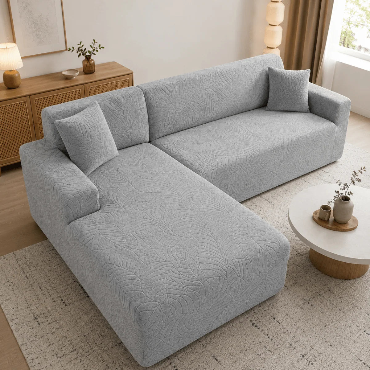 Sofa Cover L-Shaped Machine Washable Polyester