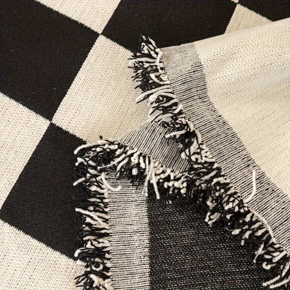 Sofa Cover Microfiber Chenille Pet-Friendly Checkerboard Pattern