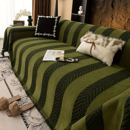 Sofa Cover Microfiber Chevron Geometric Print Machine Washable