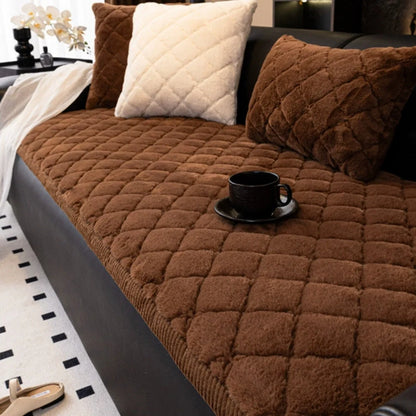 Sofa Cover Microfiber Diamond-Stitched Non-Slip Backing