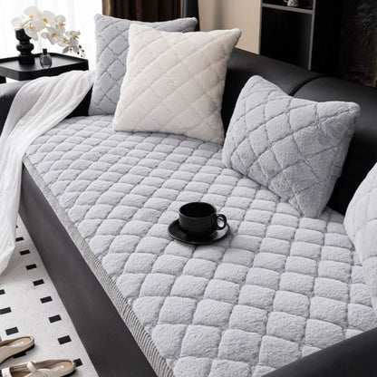 Sofa Cover Microfiber Diamond-Stitched Non-Slip Backing