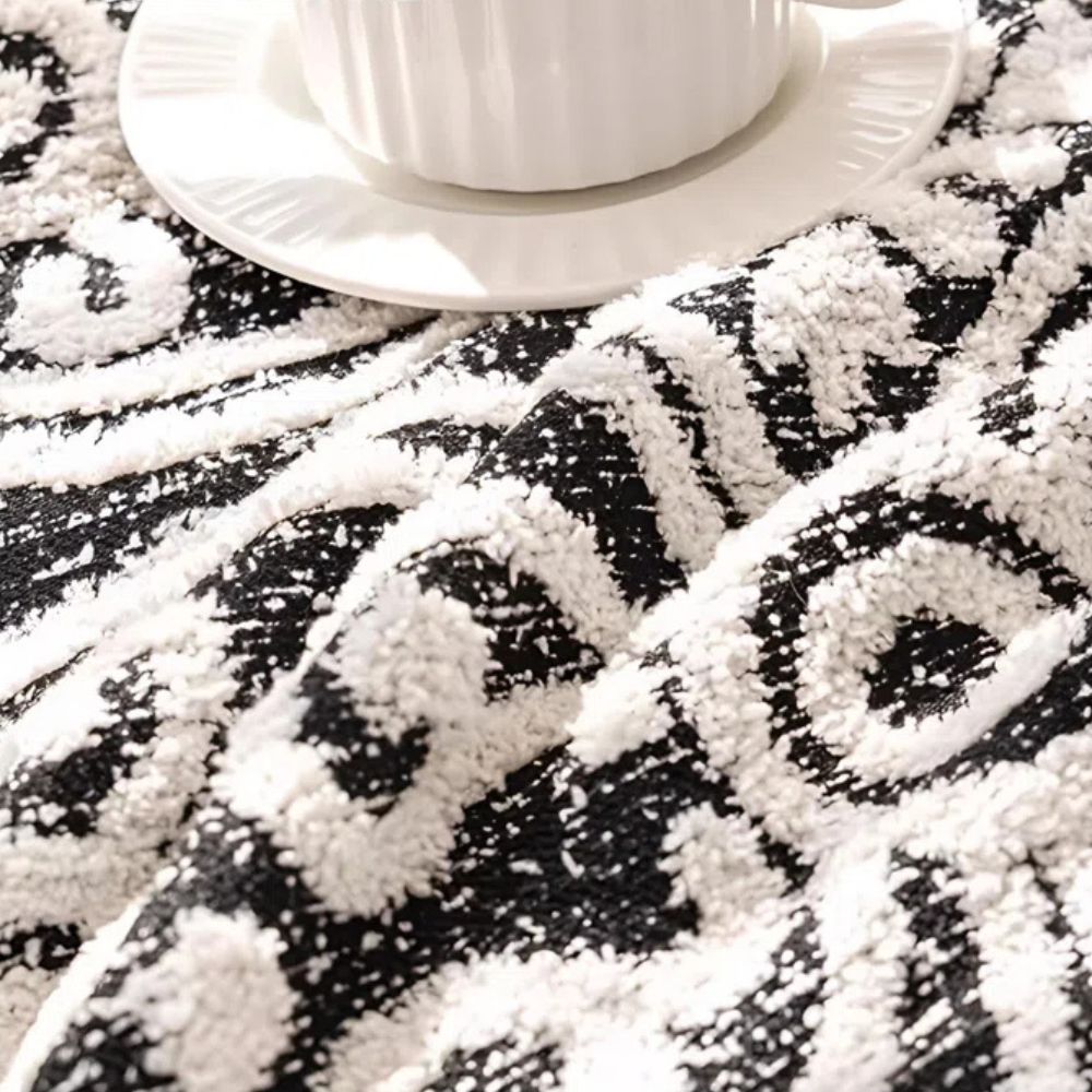 Sofa Cover Microfiber Jacquard Tassel Trim