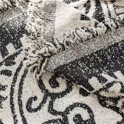 Sofa Cover Microfiber Jacquard Tassel Trim