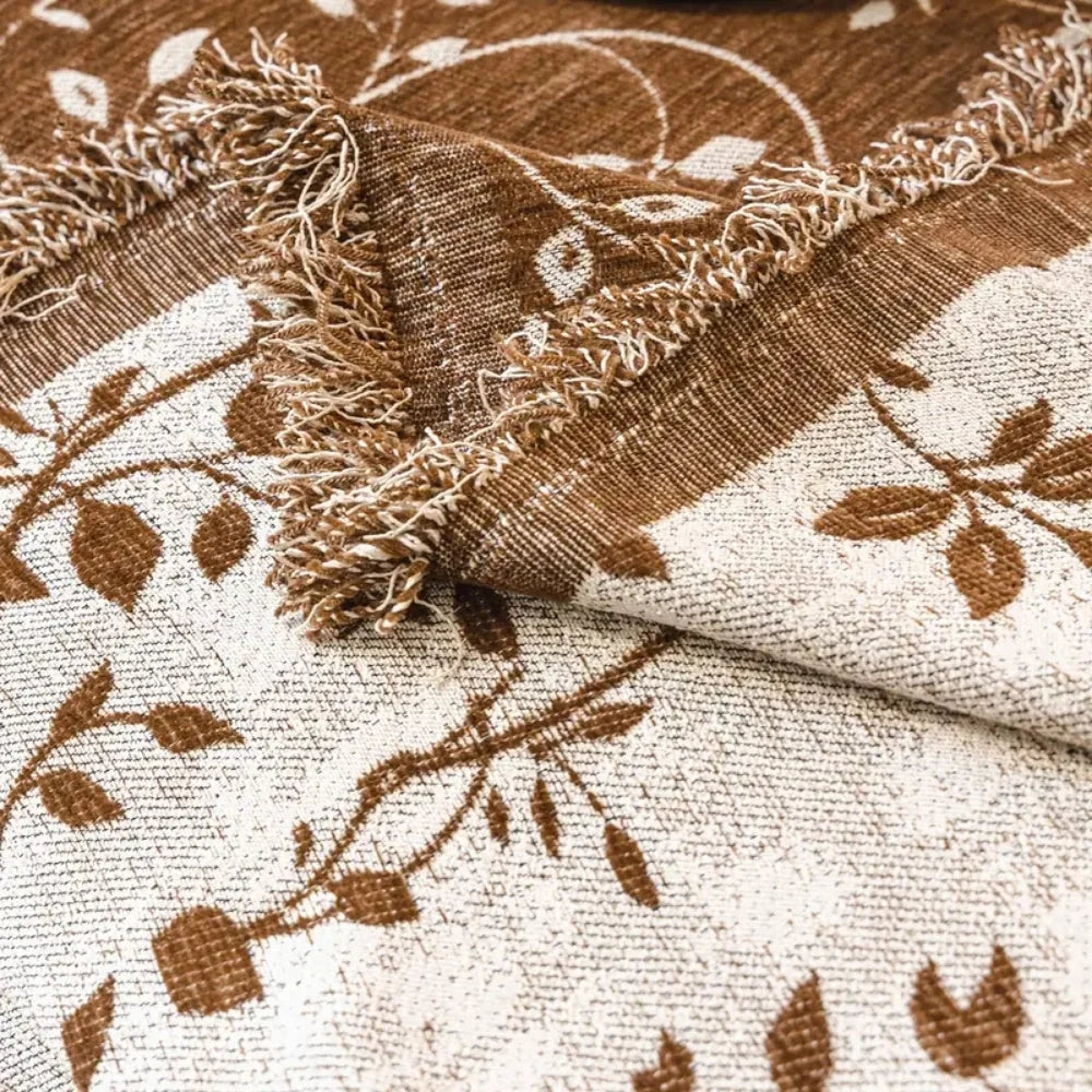 Sofa Cover Microfiber Non-Slip Tassel Edges